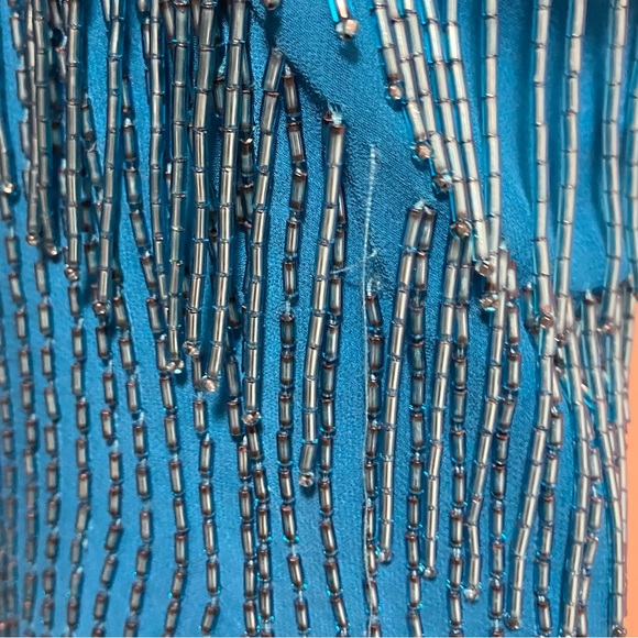 Vintage NWT Alyce Designs Blue Beaded Dress - Picture 11 of 16